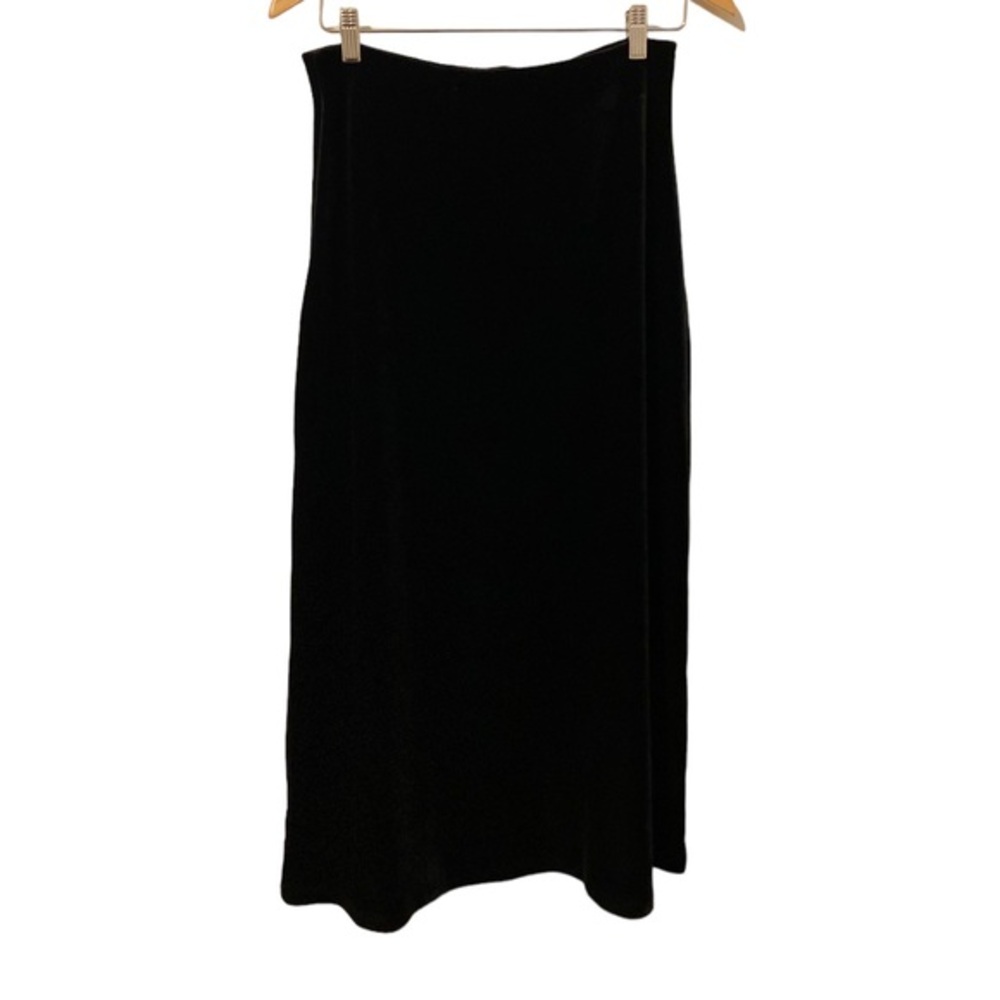 Karen Scott Black Velvet Maxi Skirt Size S